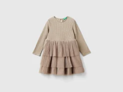 Dress with tulle skirt