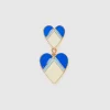 Earrings with heart pendant