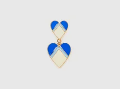 Earrings with heart pendant