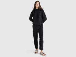 Faux fur hooded sweater