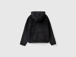 Faux fur hooded sweater