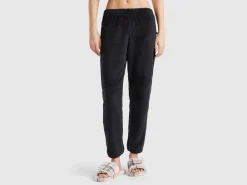 Faux fur joggers