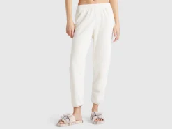 Faux fur joggers