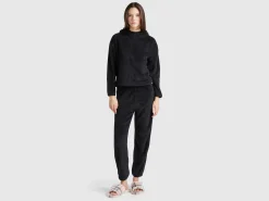 Faux fur joggers