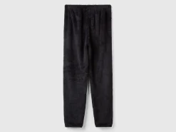 Faux fur joggers