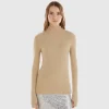 Fitted turtleneck sweater with lurex