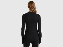 Fitted turtleneck sweater with lurex