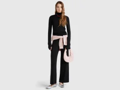 Fitted turtleneck sweater with lurex