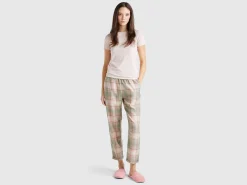 Flannel tartan trousers