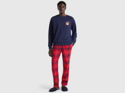 Flannel tartan trousers