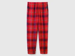Flannel tartan trousers