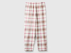 Flannel tartan trousers