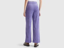 Flare fit velvet trousers