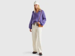 Flare fit velvet trousers