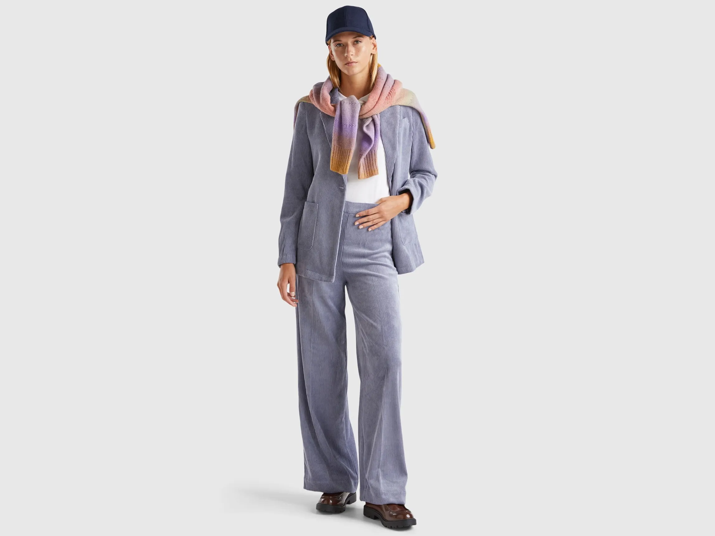 Flare fit velvet trousers