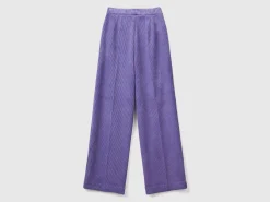 Flare fit velvet trousers