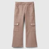Flared cargo trousers