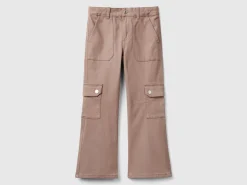 Flared cargo trousers