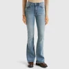 Flared jeans in recycled cotton blend