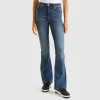 Flared jeans in recycled cotton blend