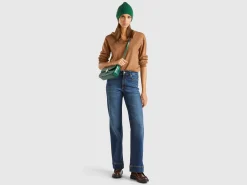 Flared jeans in recycled cotton