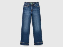 Flared jeans in recycled cotton