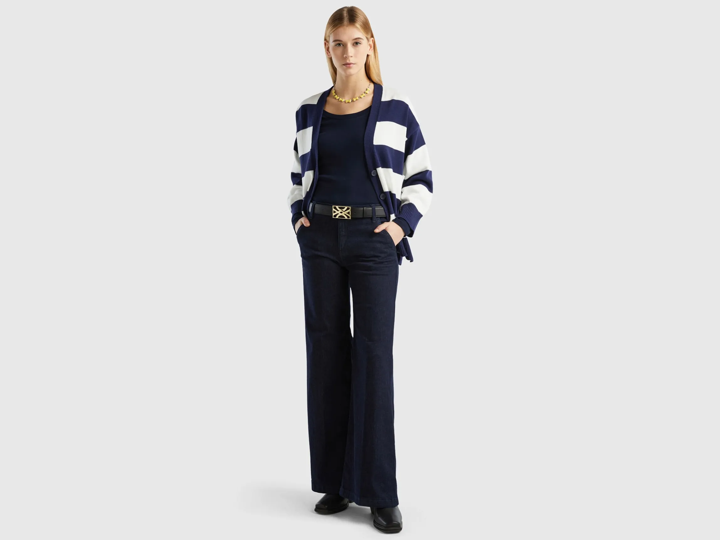 Flared jeans in stretch cotton