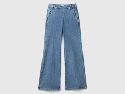 Flared jeans with zip