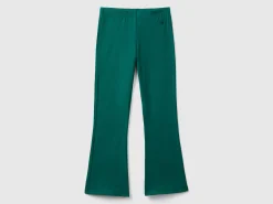 Flared leggings in stretch cotton