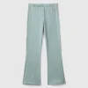 Flared leggings in stretch cotton
