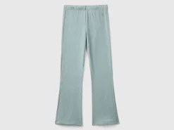 Flared leggings in stretch cotton