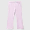 Flared leggings in stretch cotton
