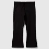 Flared leggings in stretch cotton