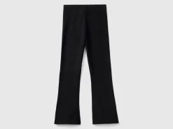 Flared leggings in stretch cotton
