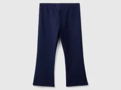 Flared leggings in stretch cotton