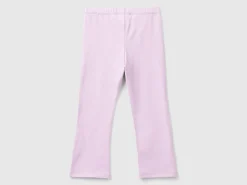 Flared leggings in stretch cotton