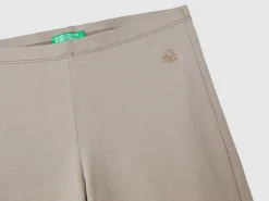 Flared leggings in stretch cotton