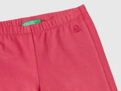 Flared leggings in stretch cotton