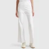 Flared trousers in stretch cotton
