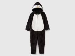 Fleece penguin onesie