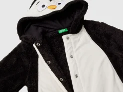 Fleece penguin onesie