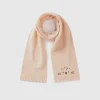 Fleece scarf with animal embroidery