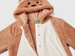 Fleece tracksuit with hood
