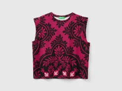 Floral top in pure cotton