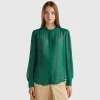 Flowy Mandarin collar shirt