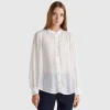 Flowy Mandarin collar shirt