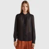 Flowy Mandarin collar shirt