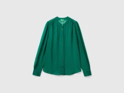 Flowy Mandarin collar shirt