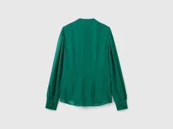 Flowy Mandarin collar shirt