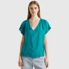 Flowy short sleeve blouse